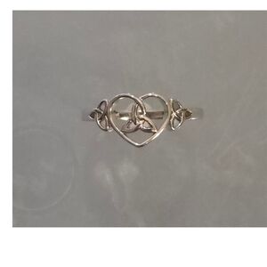 Sterling Silver Celtic Heart Ring